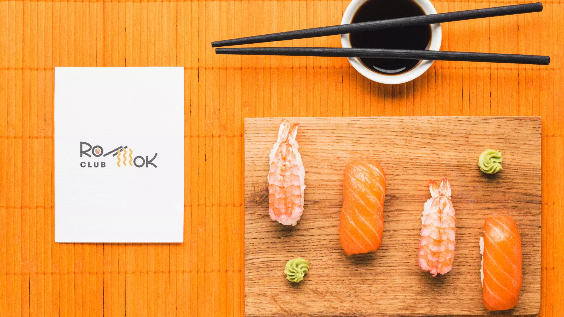 Создание логотипа суши-бара «Roll Wok Club» в Катайске