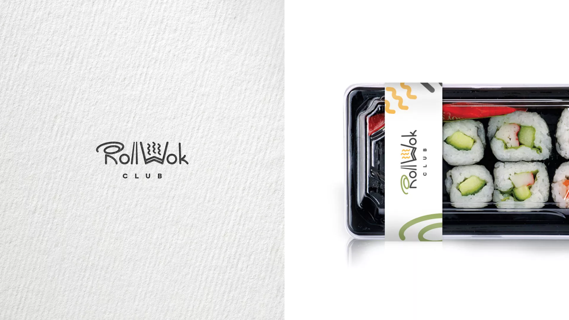 Разработка наклеек для суши-бара «Roll Wok Club» в Катайске